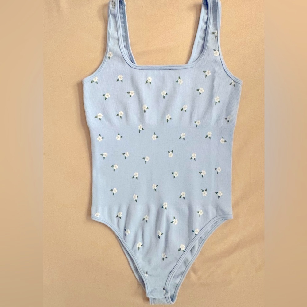 Floral Blue Bodysuit